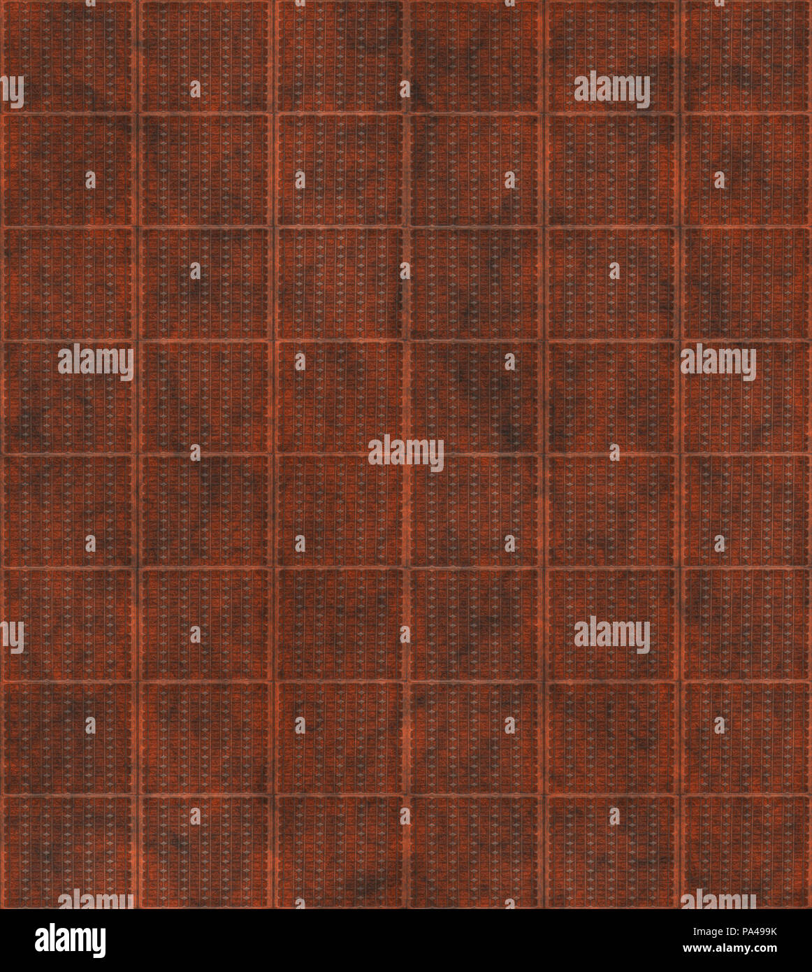 Eine Fotografie von einem rostigen Platte Textur Stockfoto