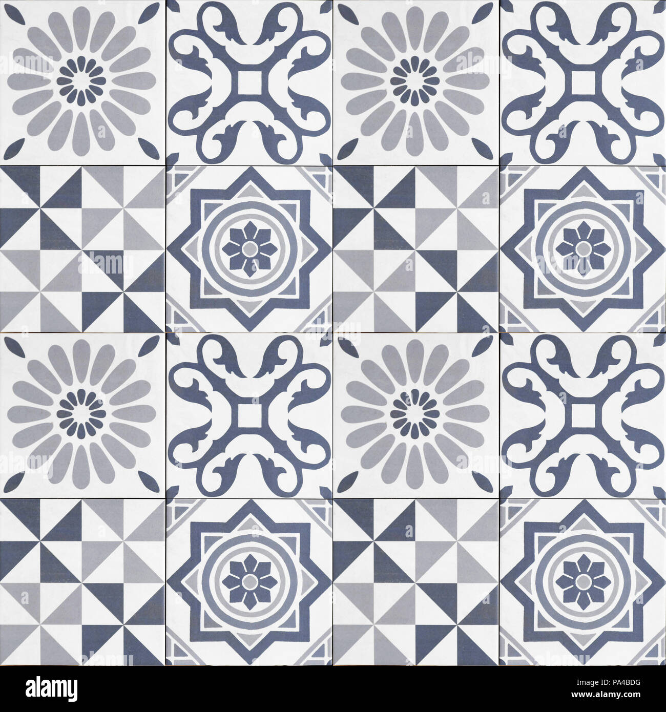 Geometrische Muster Fliesen - Mosaik Fliese design Stockfoto