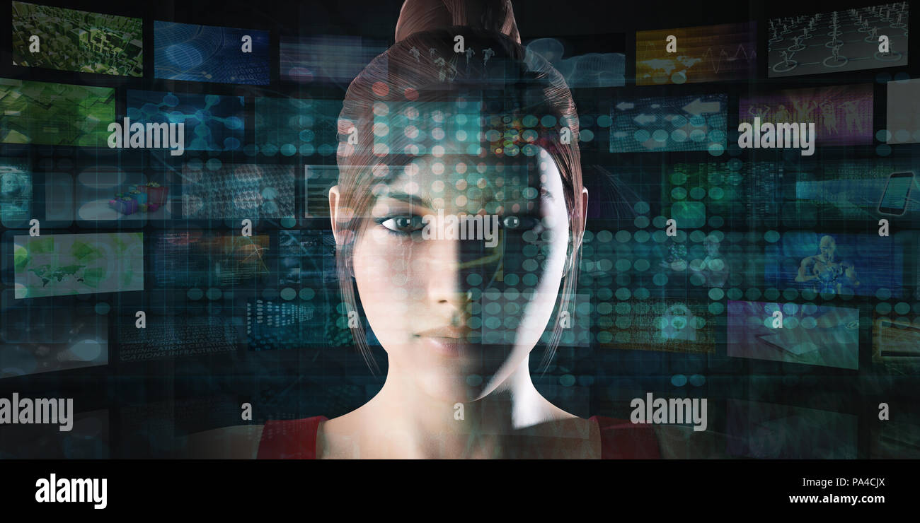 Digital Marketing Strategie mit Management Plattform Technologie Stockfoto