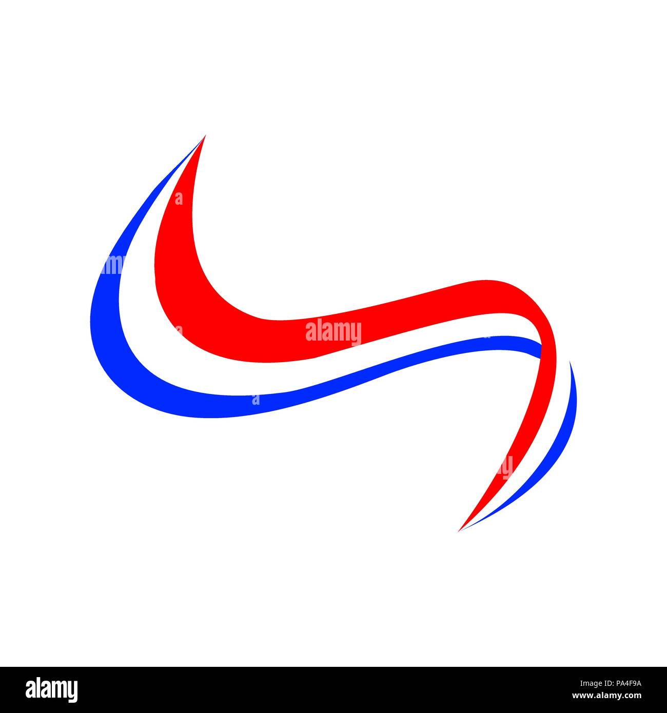 Satinband im Stil der französischen Flagge Stock Vektor