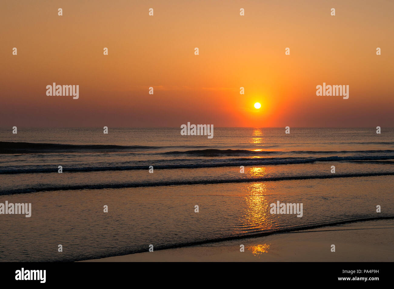 Ocean sunrise, Nauset Beach, Cape Cod, Massachusetts, USA. Stockfoto