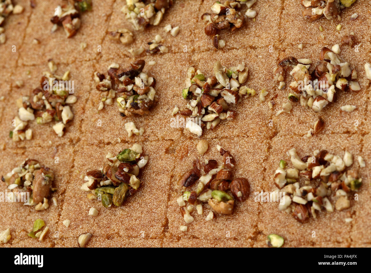 Arabisch Desserts mit Muttern Stockfoto