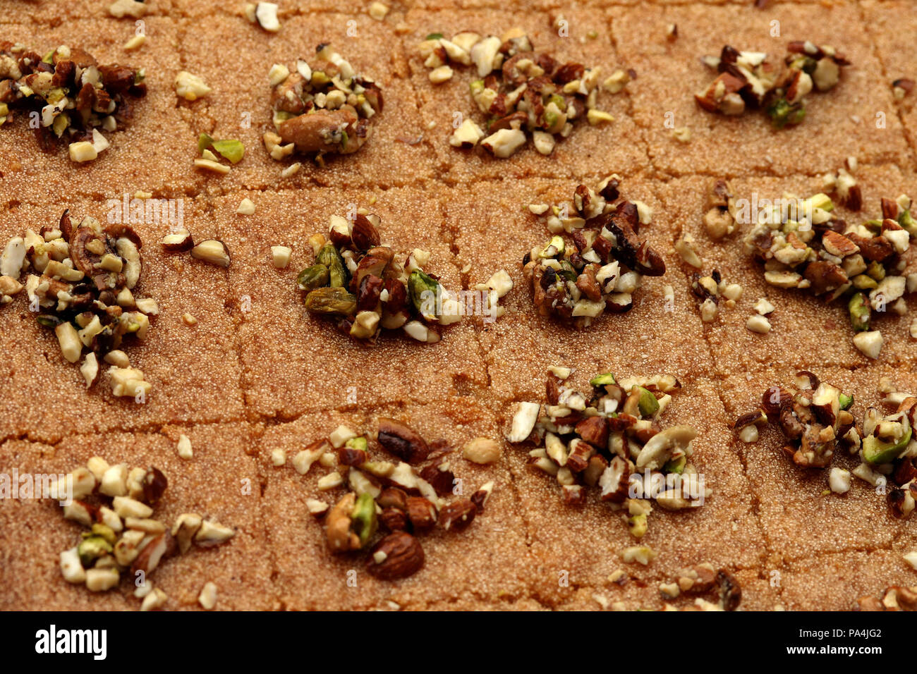 Arabisch Desserts mit Muttern Stockfoto