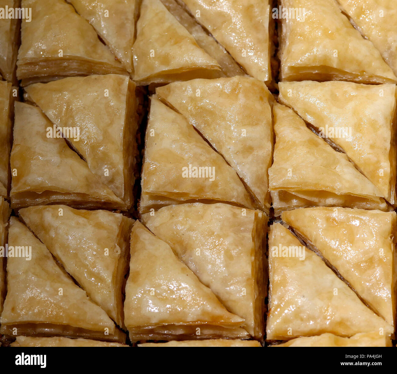 Baklava in einer Pfanne Stockfoto