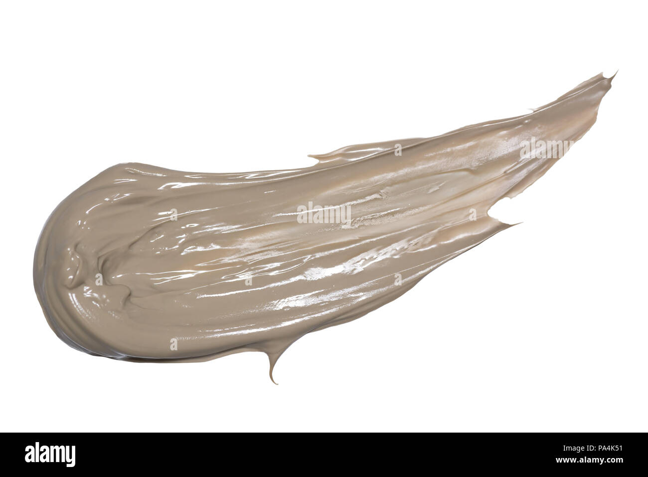 Natürliche Clay Mask isoliert auf Weiss. Make-up-Produkt Probe. Stockfoto