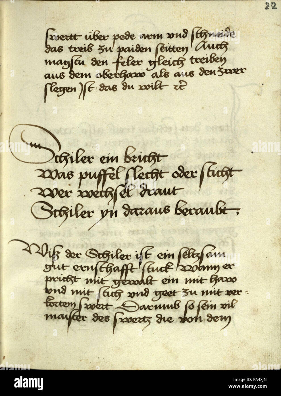 331 Cod. I. 6.4º. 3 022 r Stockfoto