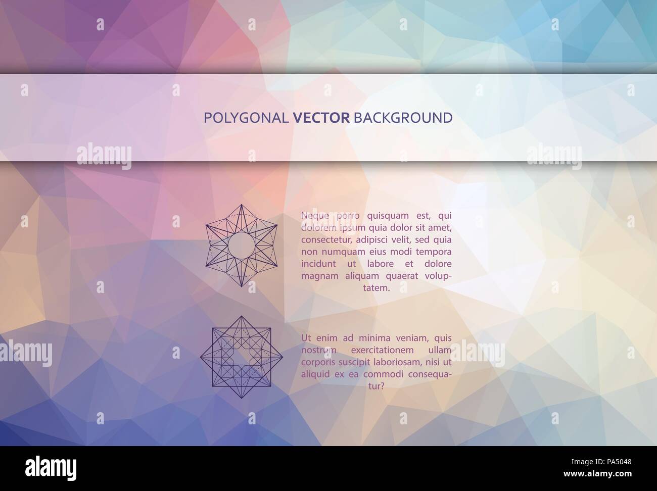 Vektor Rechteck polygonalen Hintergrund Stock Vektor