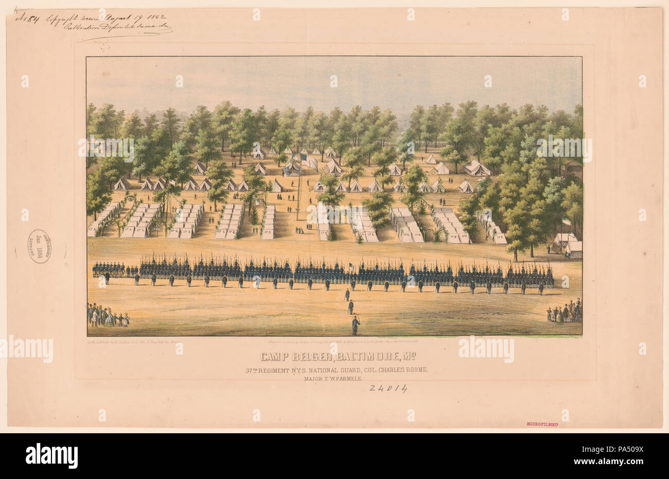 Http://hdl.loc.gov/loc.pnp/pga.08123 269 Camp Belger, Baltimore, Md, 37th Regiment N.Y.S. Der National Guard, Oberst Charles Roome LCCN 2003654991 Stockfoto Http://hdl.loc.gov/loc.pnp/pga.08123 269 Camp Belger, Baltimore, Md, 37th Regiment N.Y.S. Der National Guard, Oberst Charles Roome LCCN 2003654991 Stockfoto