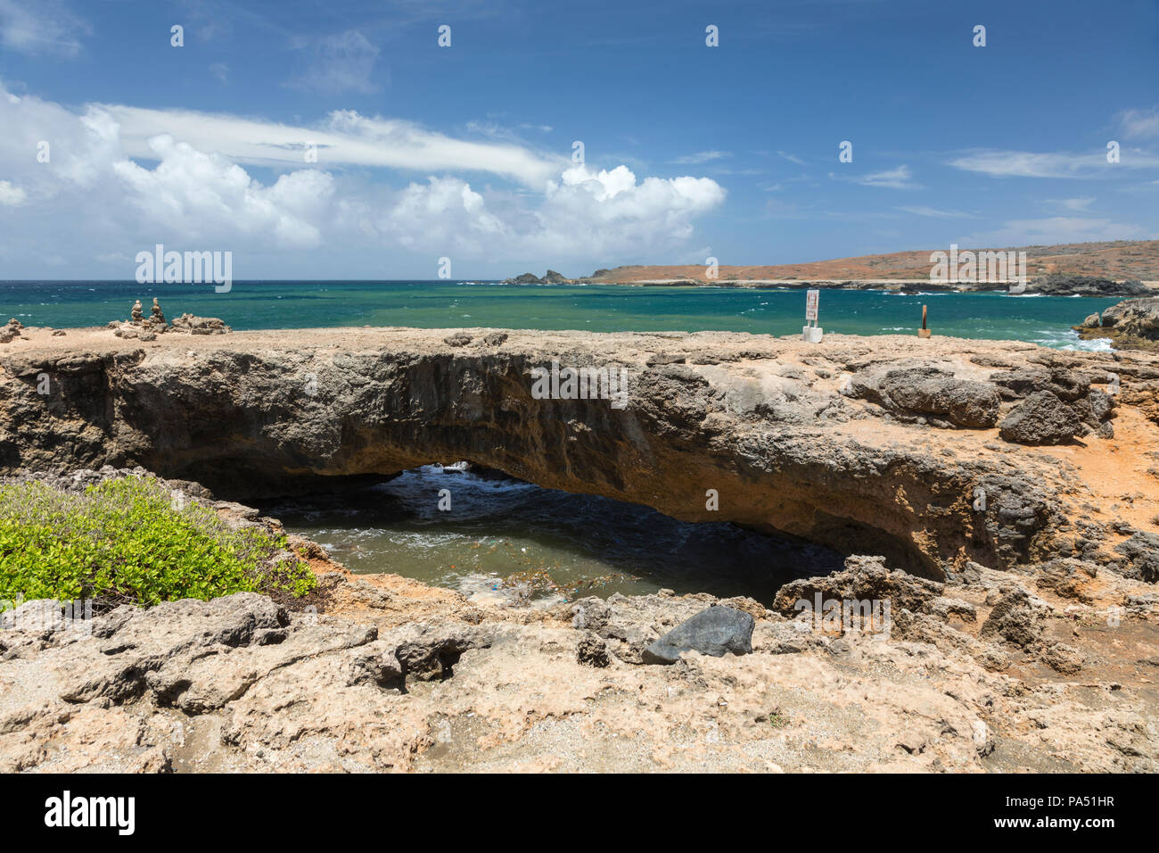 Natural Bridge, Aruba, Karibik Stockfoto