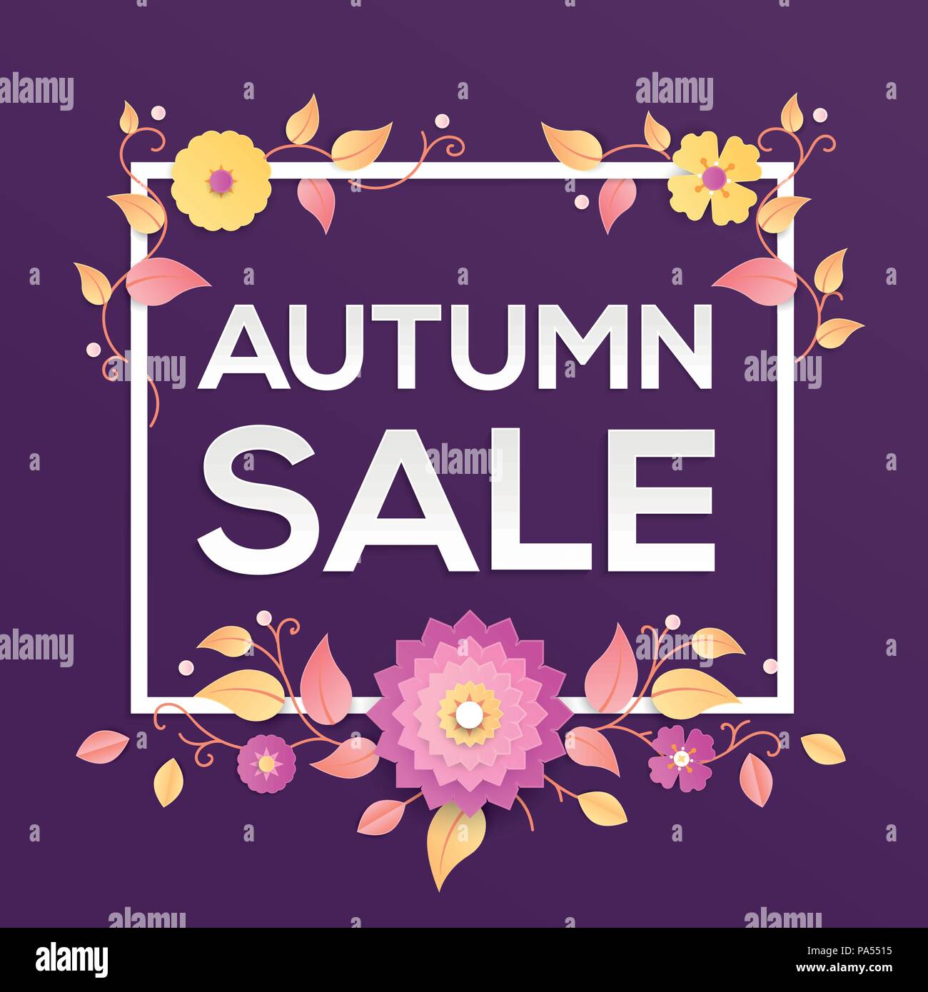 Herbst Sale - moderne Vektor bunte Illustration Stock Vektor