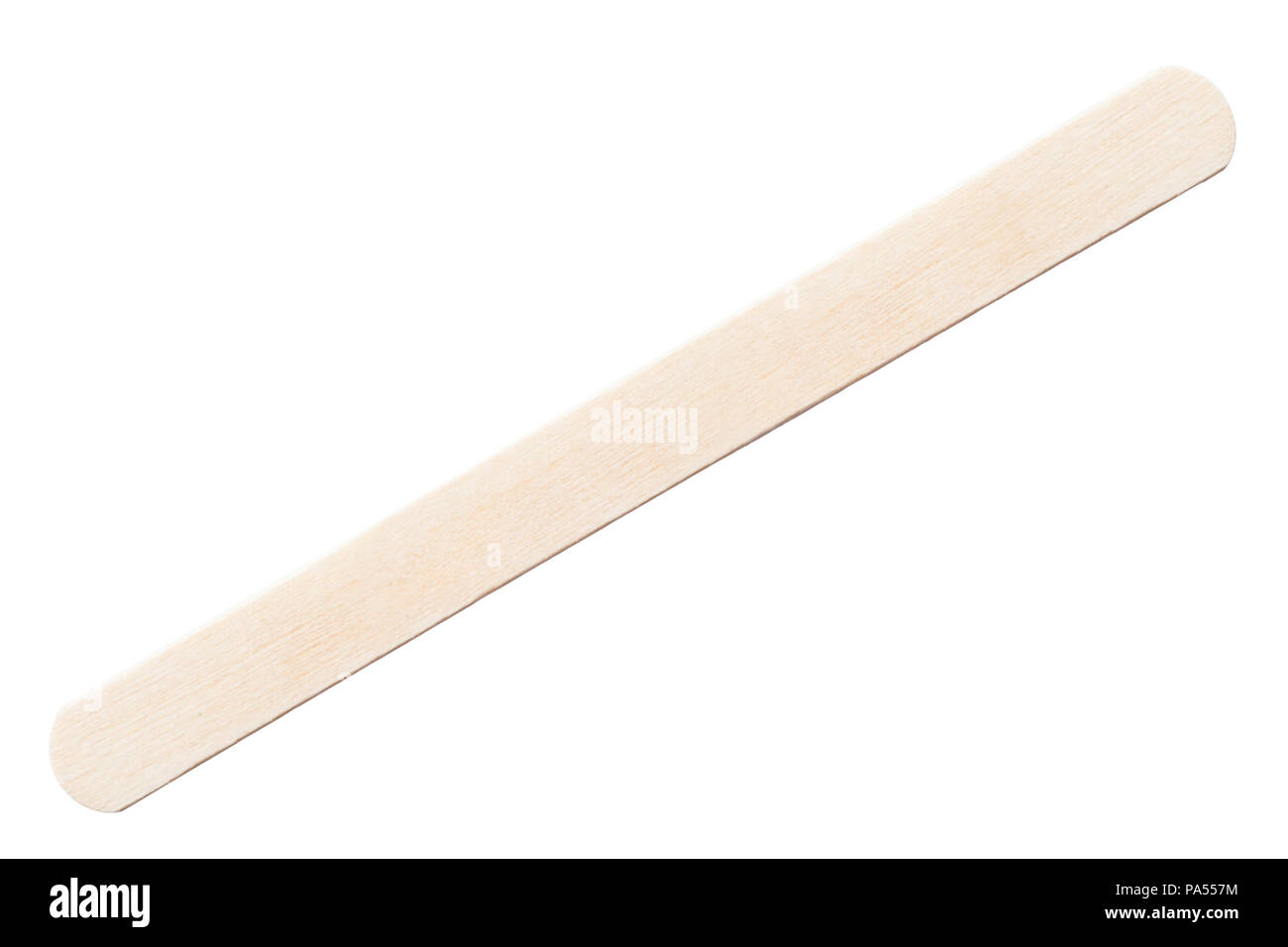 Holz- Stick aus Eis, Freisteller, auf weißem Hintergrund Stockfoto