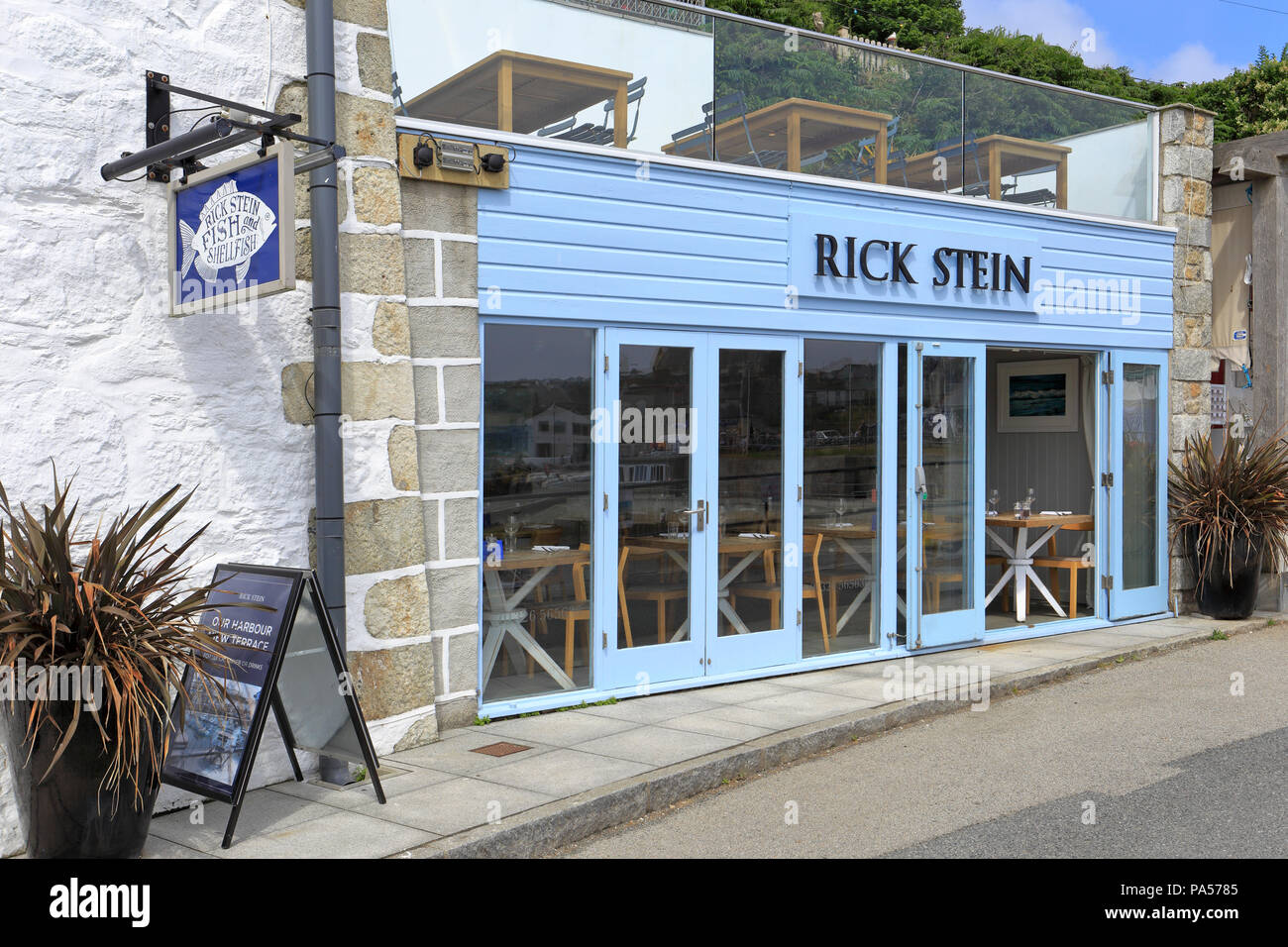 Rick Stein's Fisch und Meeresfrüchte Restaurant in Camborne, Cornwall, England, Großbritannien. Stockfoto