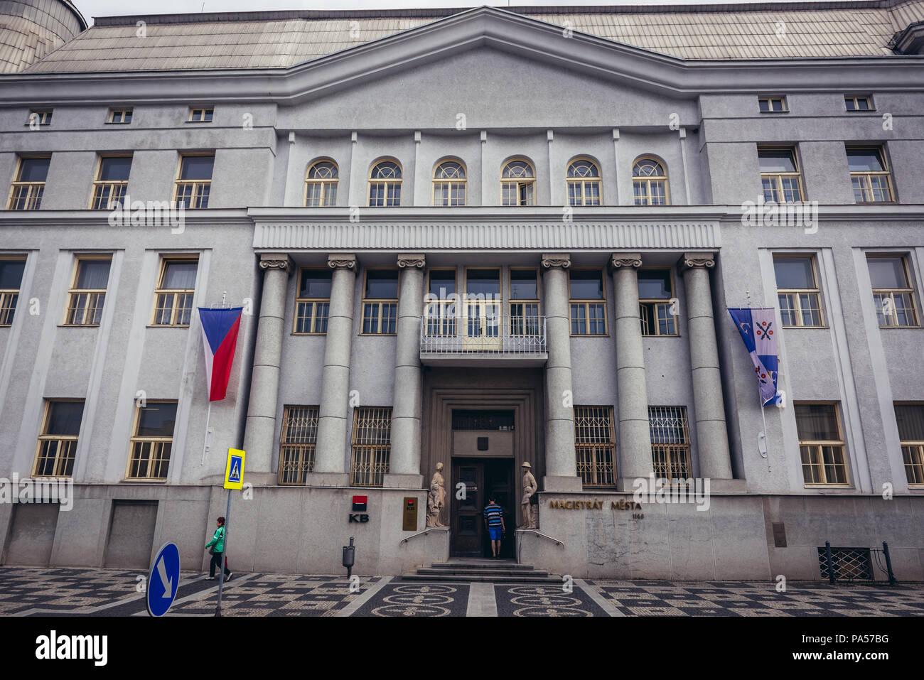 Rathaus in Frýdek-Místek Stadt in den Mährisch-Schlesischen Region der Tschechischen Republik Stockfoto