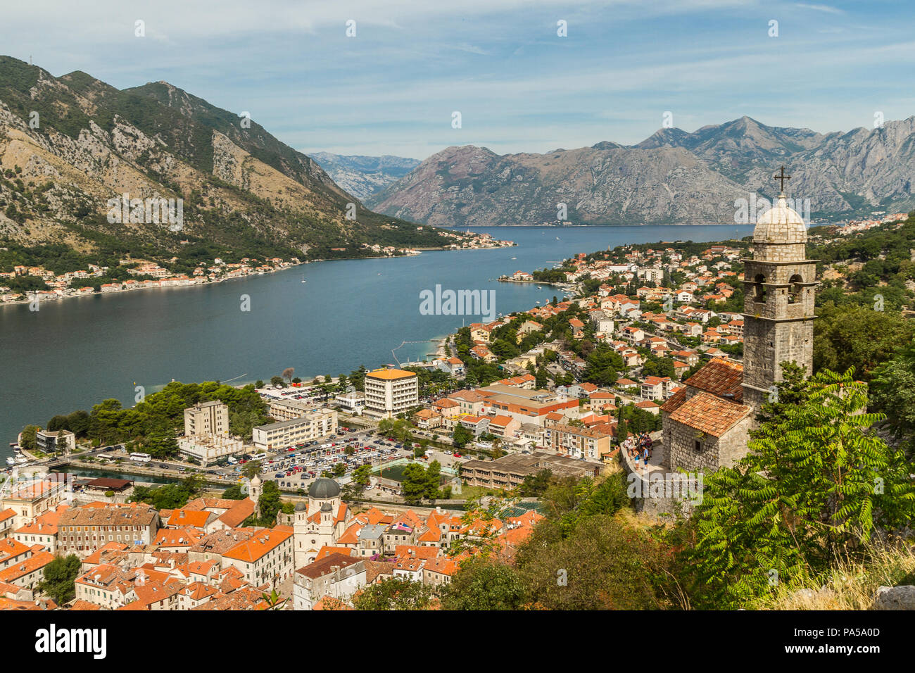 Kotor, eine Sicht von oben, Montenegro Stockfoto