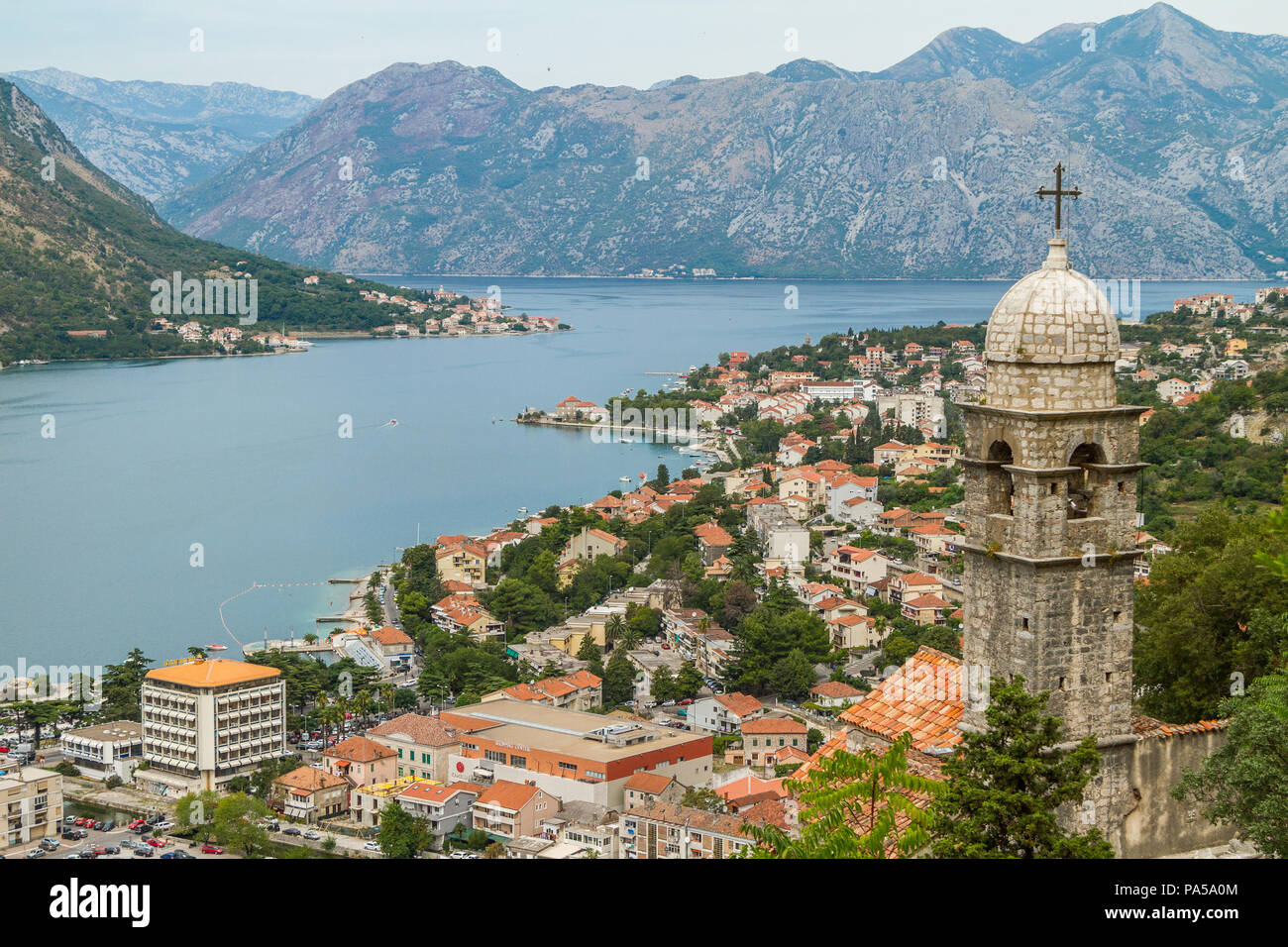 Glockenturm der Festung Stadt Kotor, Montenegro Stockfoto