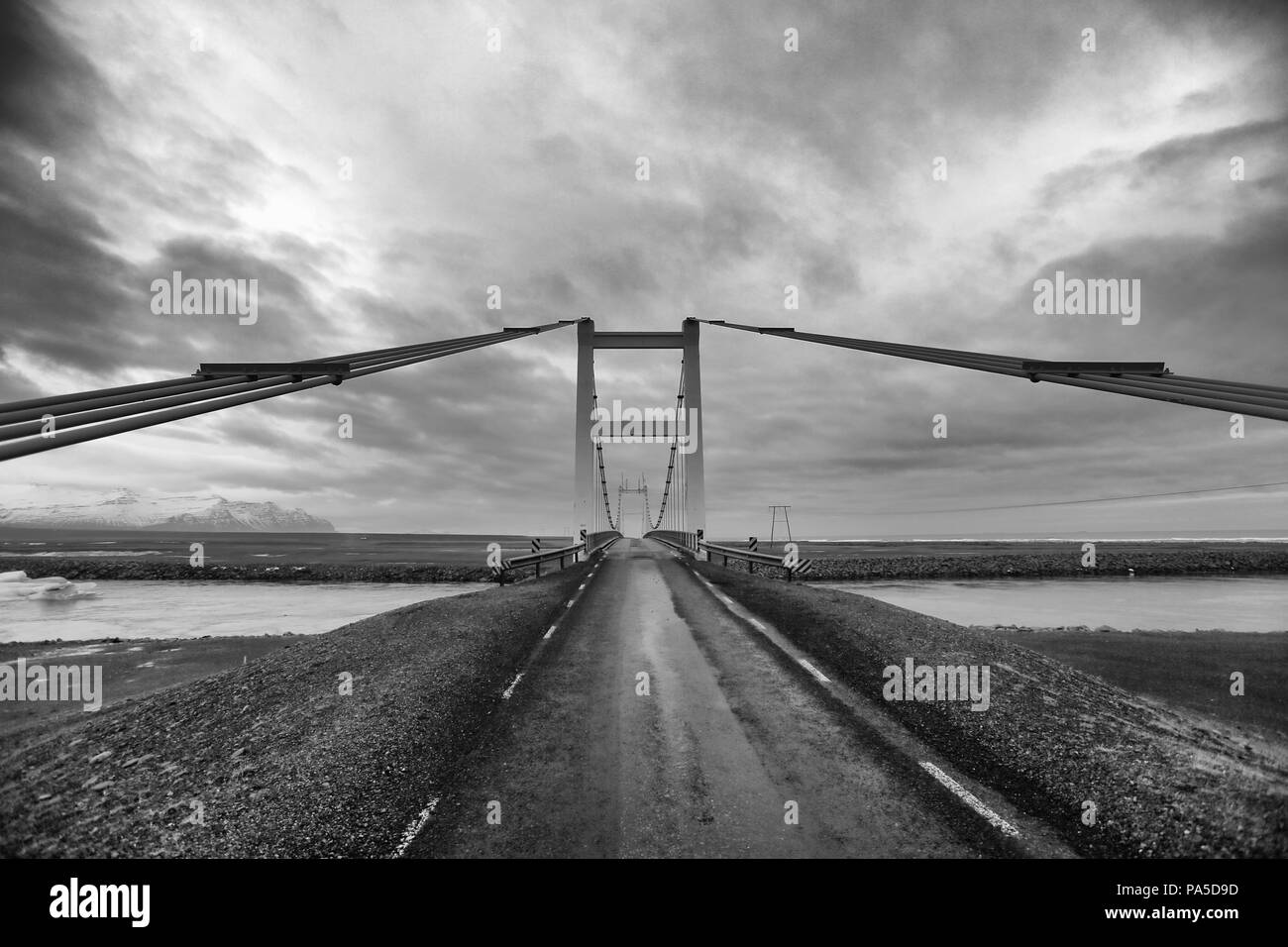 Isländische Brücke Stockfoto