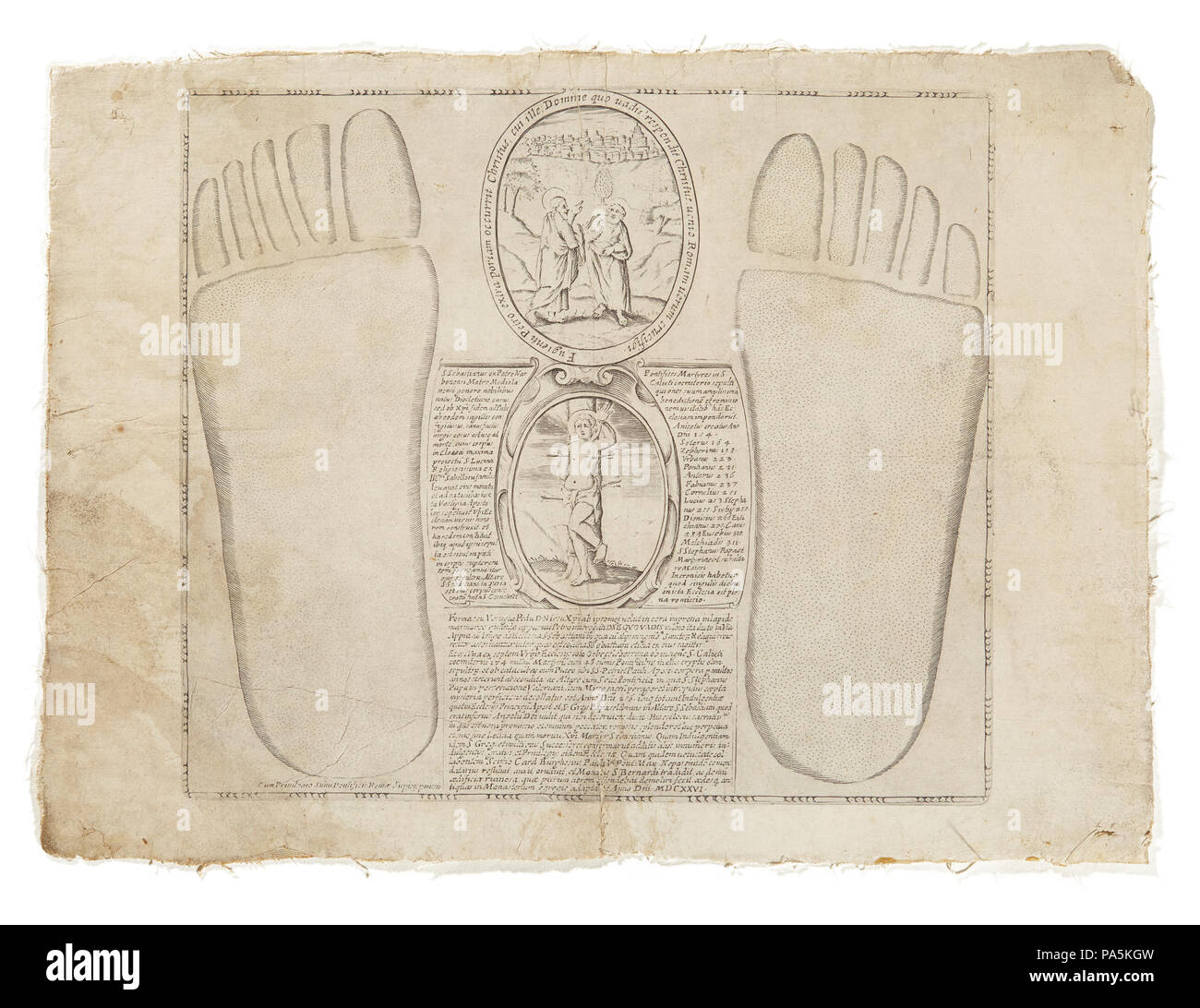 URI 214 fotavtryck föreställande Religiös Bild Jesu. - Skoklosters slott - 98108 Stockfoto