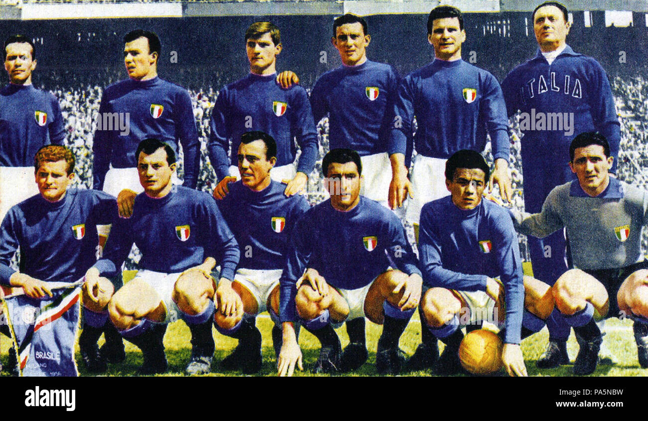 127 Italien gegen Brasilien (Mailand, 1956) Stockfoto