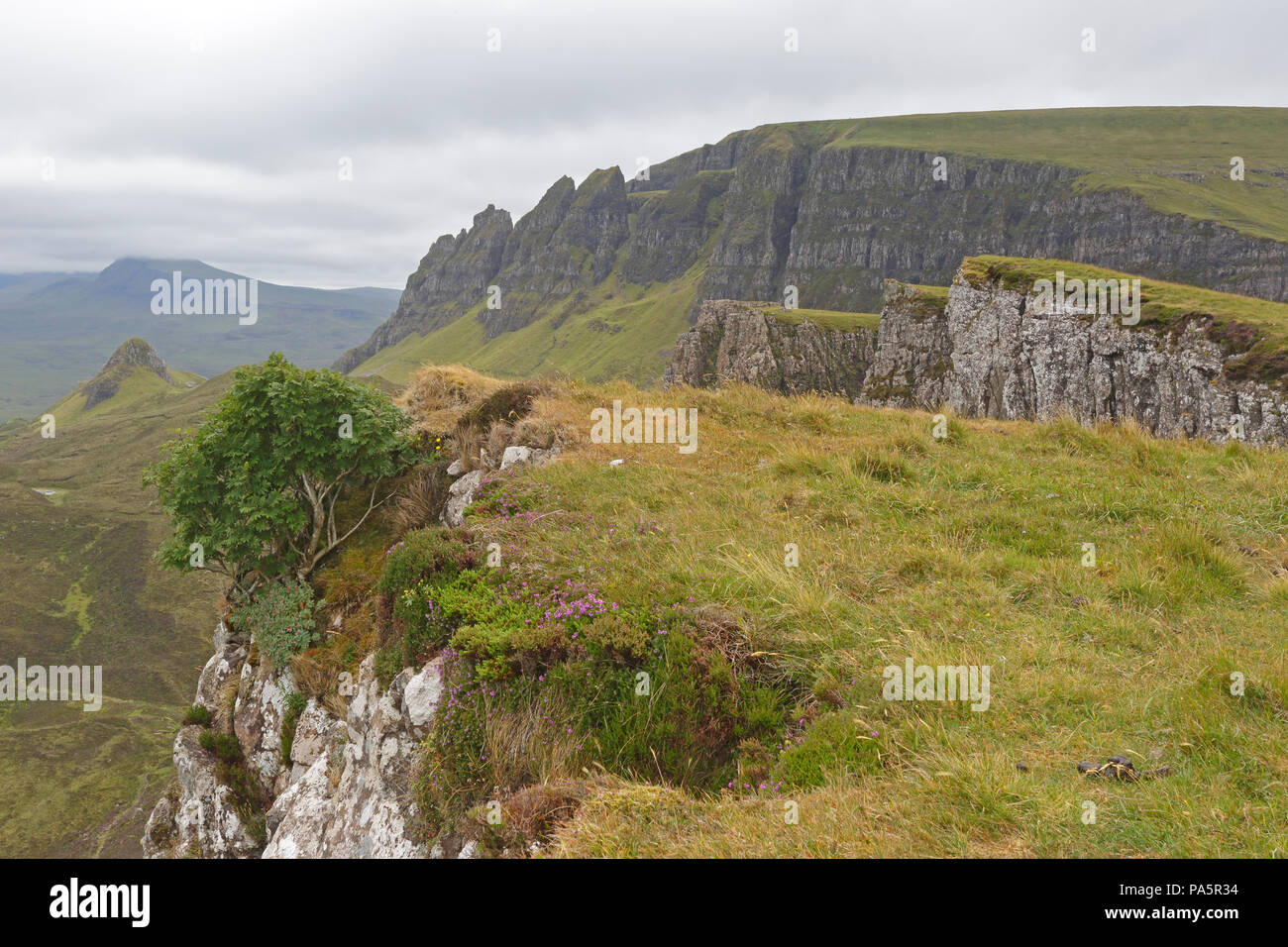 Quiraing reichen von MacClouds Tabelle Isle of Skye Schottland Stockfoto