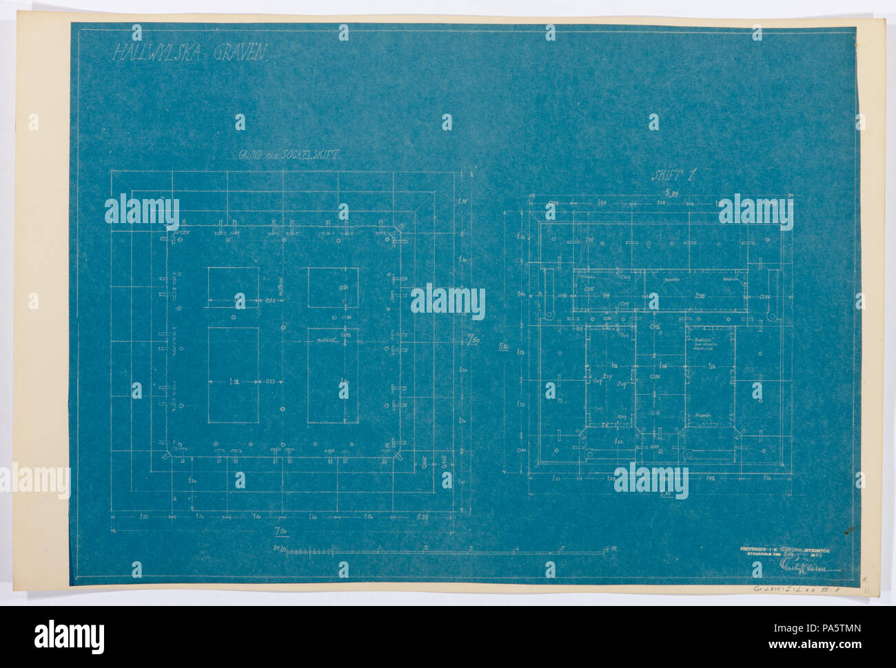 106 Gravritning - Hallwylska museet - 102495 Stockfoto