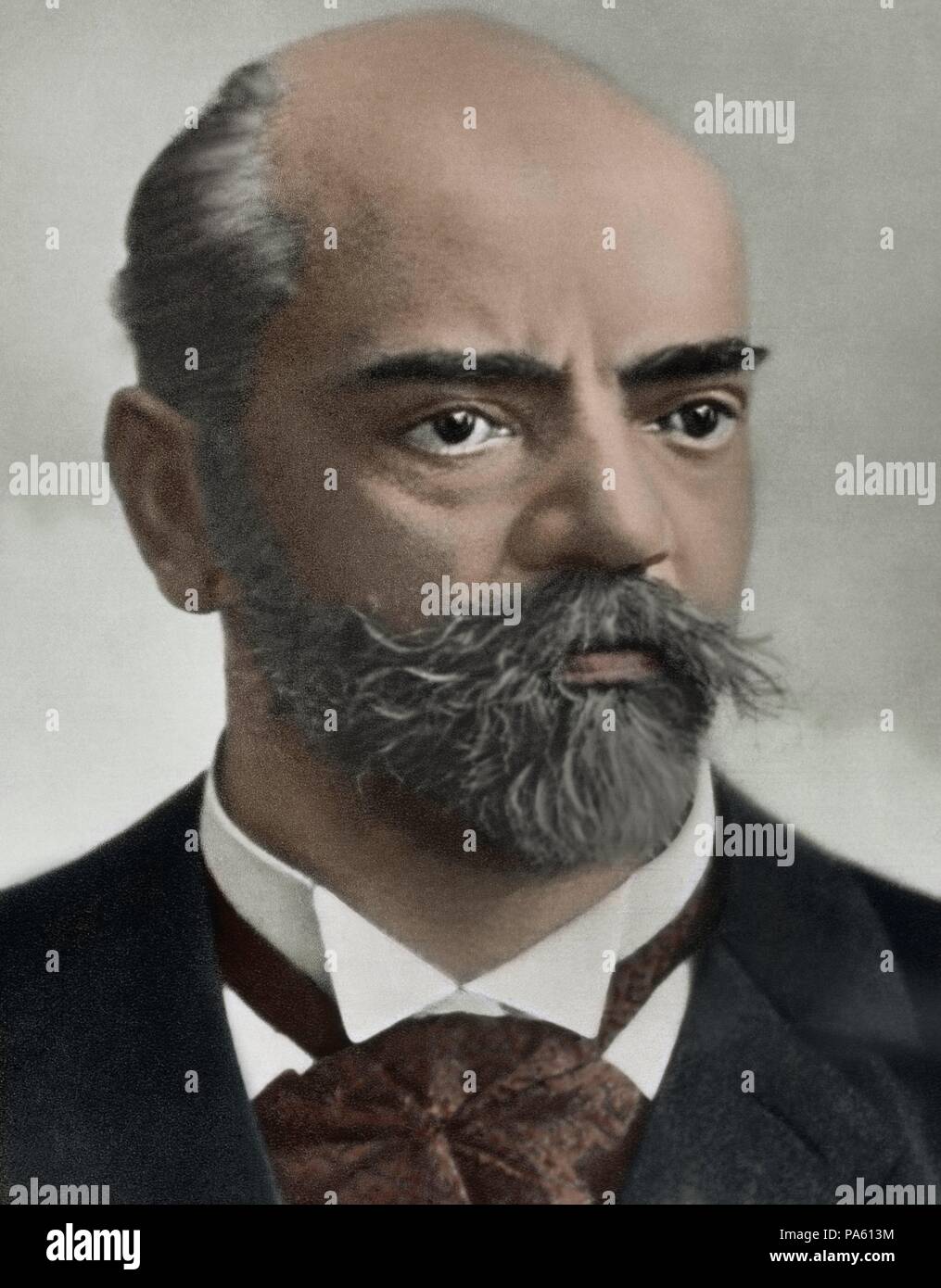 Leopold Antonin Dvorak (1841-1904). Tschechischen Komponisten. Porträt. Fotografie. Gefärbt. Stockfoto