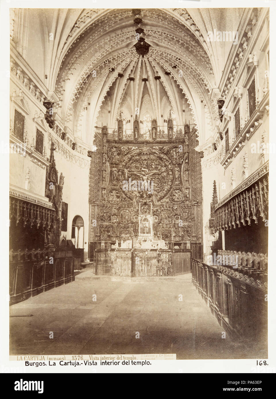 86 Fotografi av-Burgos. La Cartuja, vista Interior del Templo - Hallwylska museet - 105349 Stockfoto