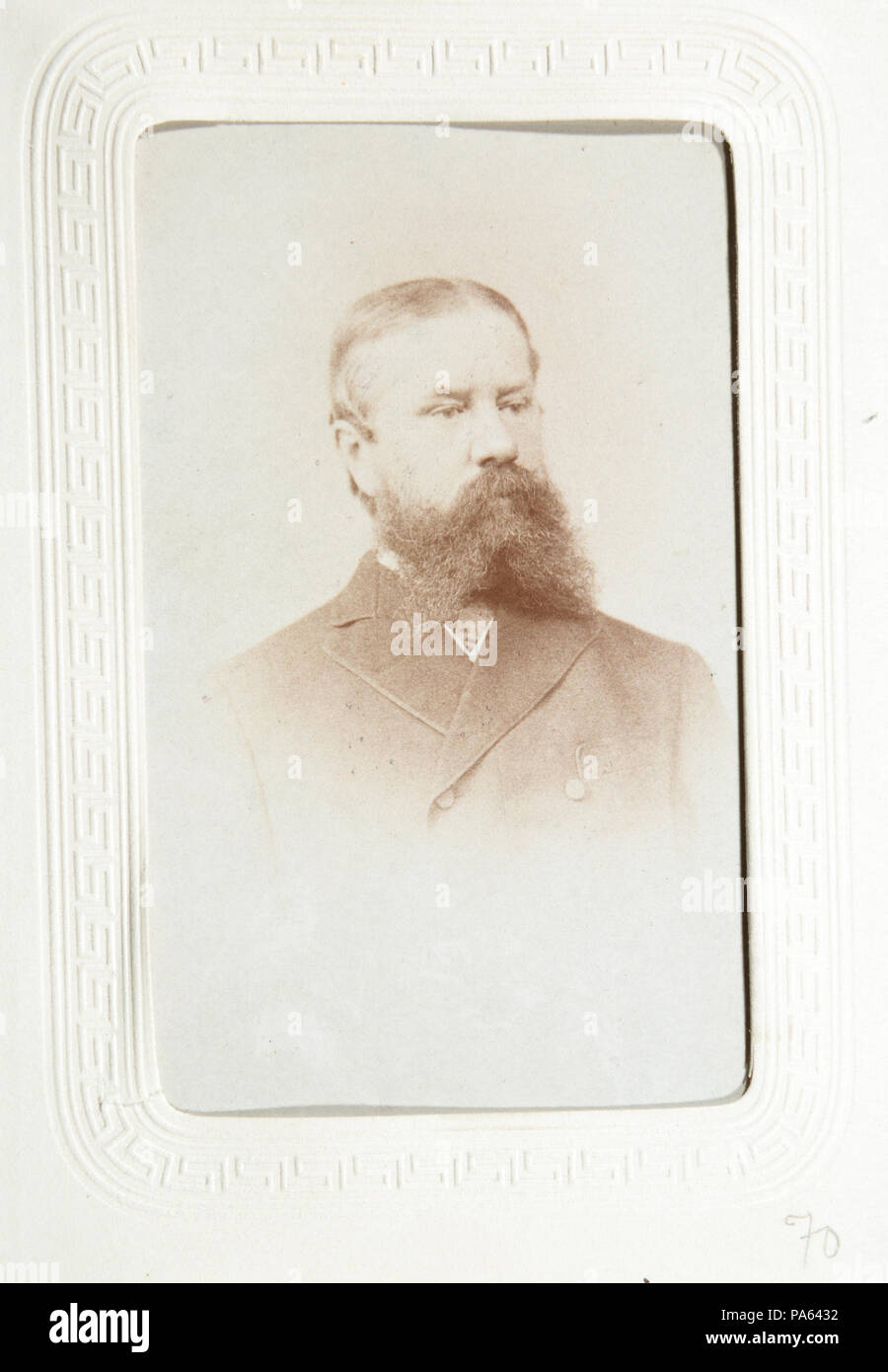 Inv.Nr: LXIV: I. L. a. w. a. 70. 94 Fotografiporträtt på Politikern Rüdiger von der Goltz, 1800-talets Andra hälft - Hallwylska museet - 107648 Stockfoto