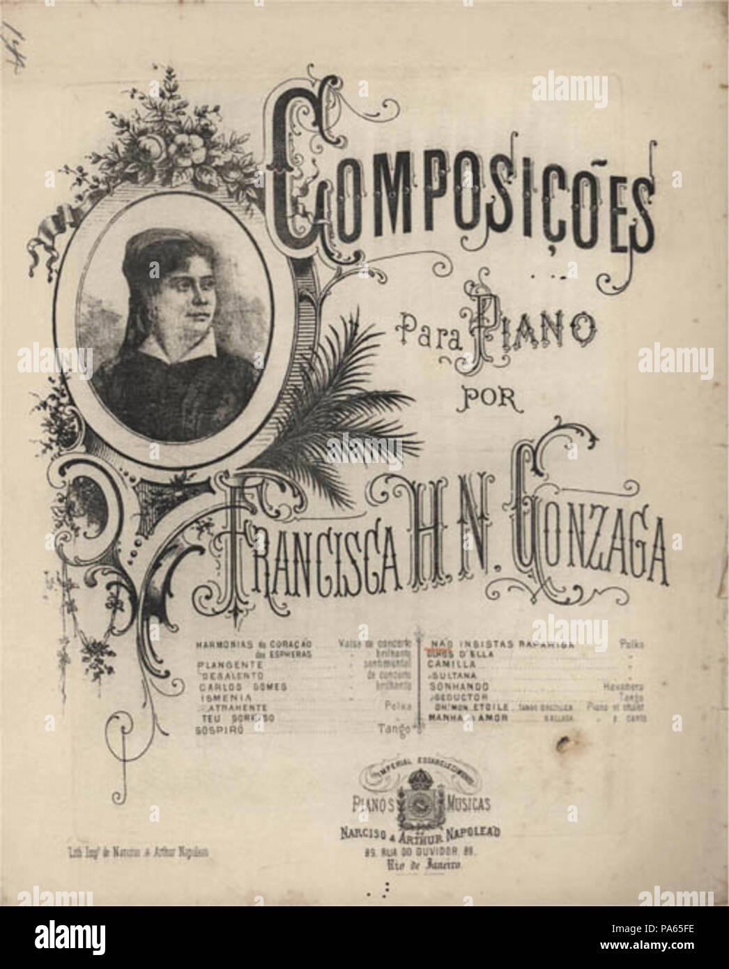 278 Capa de Partitura de Francisca Gonzaga Stockfoto