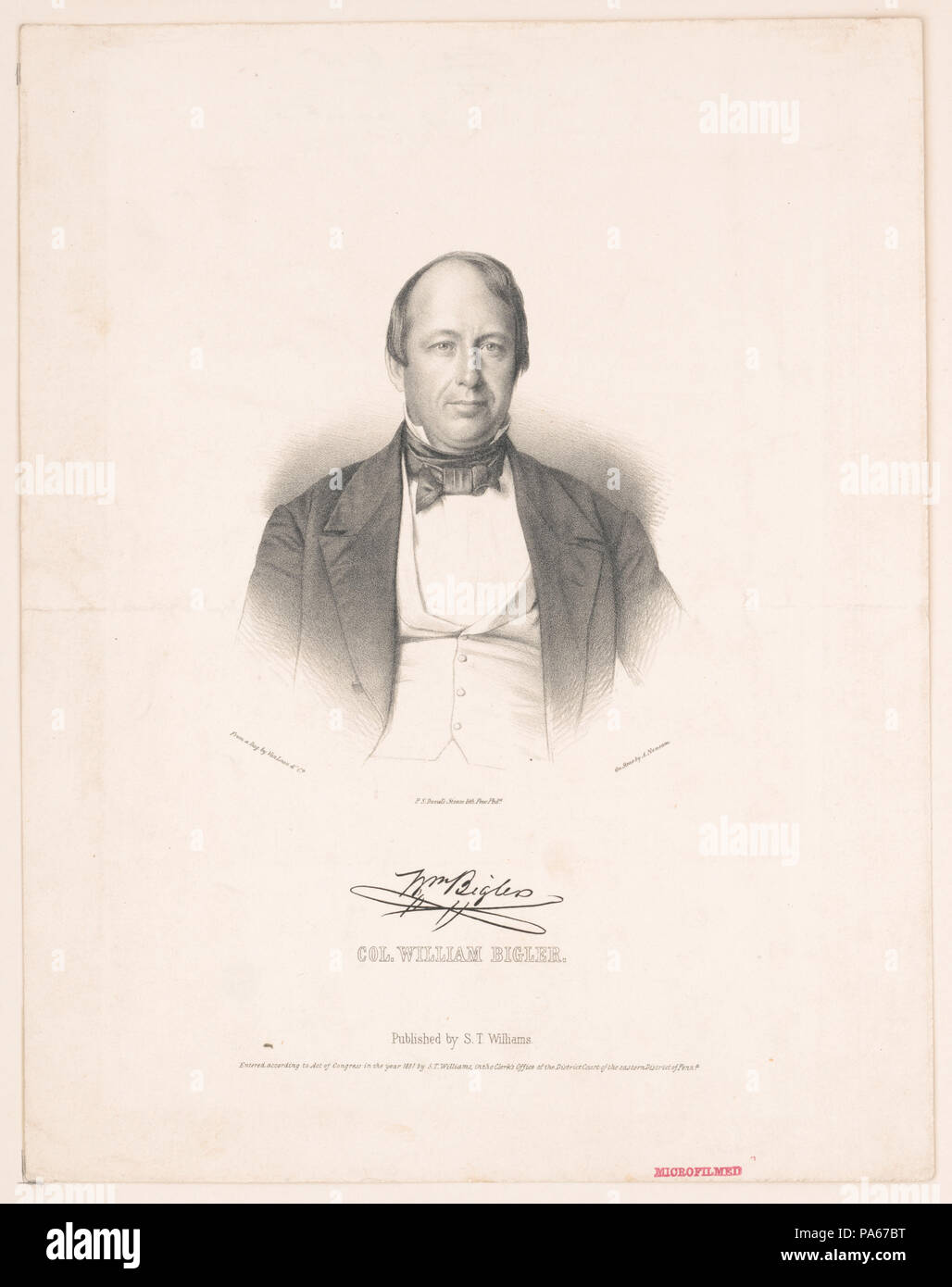 333 Colonel William Bigler LCCN 2003655307 Stockfoto