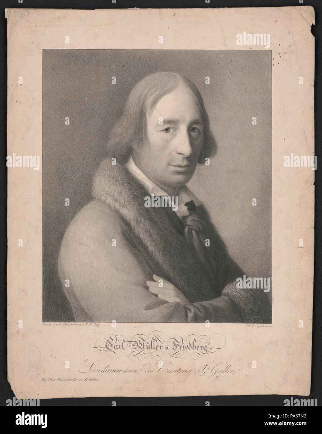 Http://hdl.loc.gov/loc.pnp/pga.10508 281 Carl Müller v-Friedberg - Landamann des Kantone St. Gallen LCCN 2003666853 Stockfoto