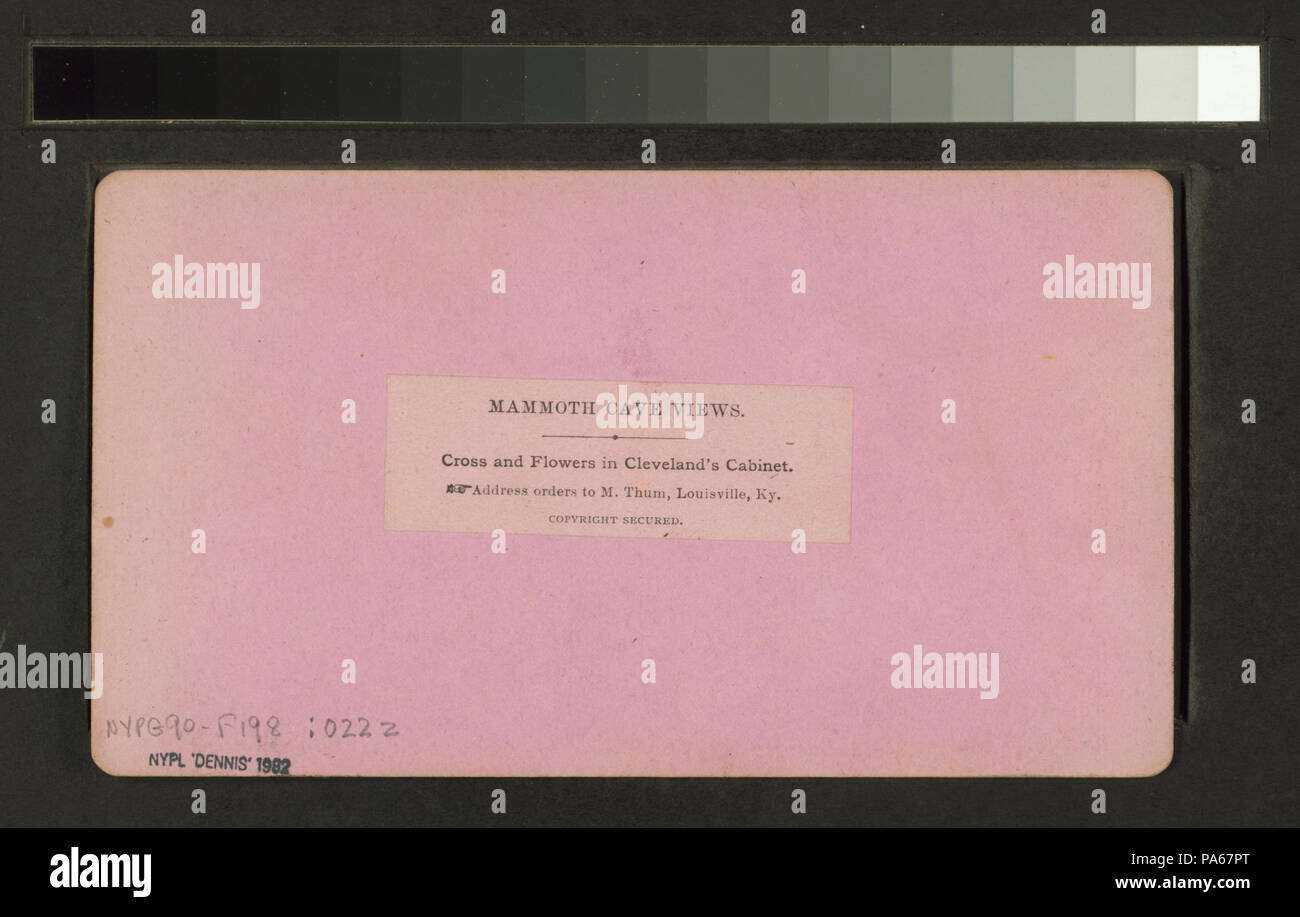 358 Kreuz und Blumen in Cleveland's Cabinet (Nypl b 11707476-G90F 198 022 ZB) Stockfoto