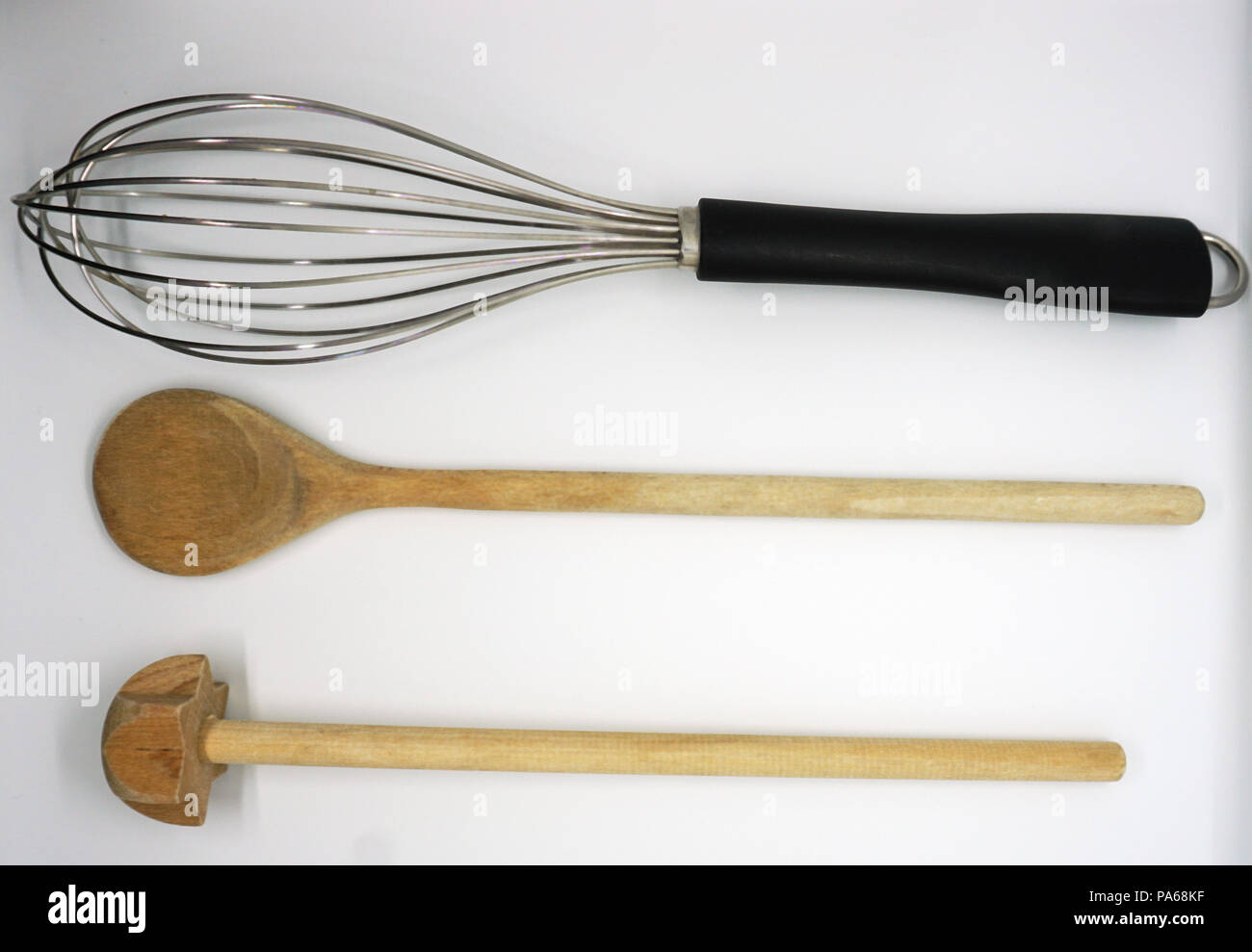 Schneebesen Löffel Stockfoto
