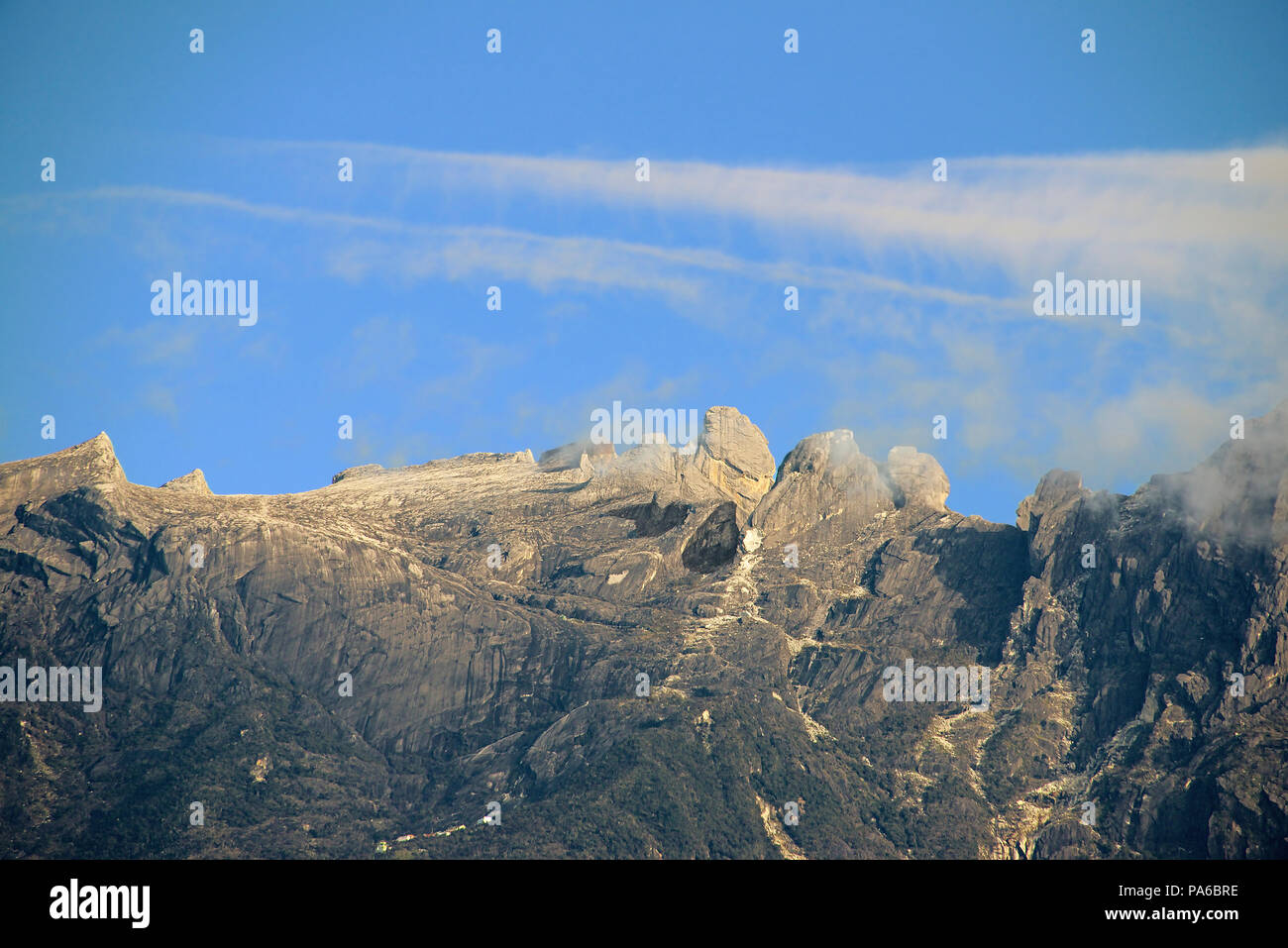 Mount Kinibalu Gipfel Gipfel und Sabah Borneo Malaysia Föderation Stockfoto