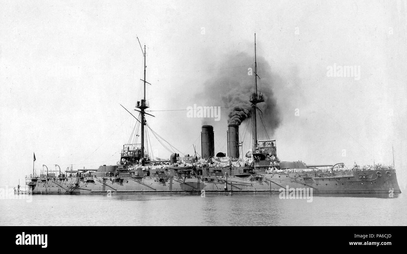 138 Japanische Schlachtschiff Asahi Stockfoto