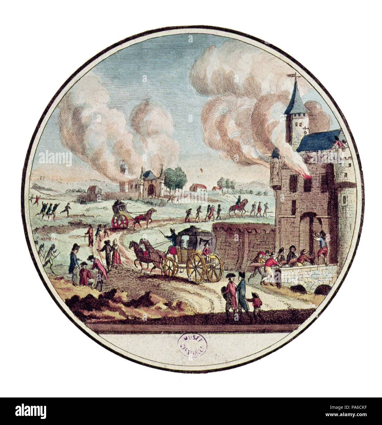 Das Ende des Ancien Régime. Die große Furcht. August 4, 1789. Museum: Musée Carnavalet, Paris. Stockfoto