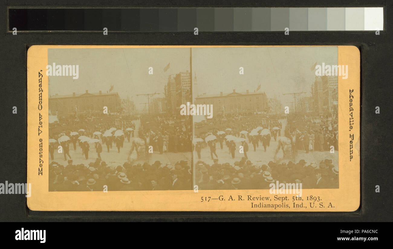 686 G.A.R überprüfen, Sept. 5, 1893, Indianapolis, Ind., USA (Nypl b 11707465 - G90 F188 004 W) Stockfoto