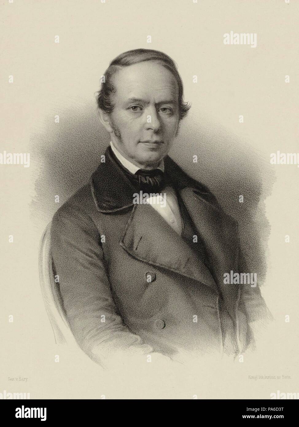 Portrait der Komponist Moritz Hauptmann (1792-1868). Museum: private Sammlung. Stockfoto