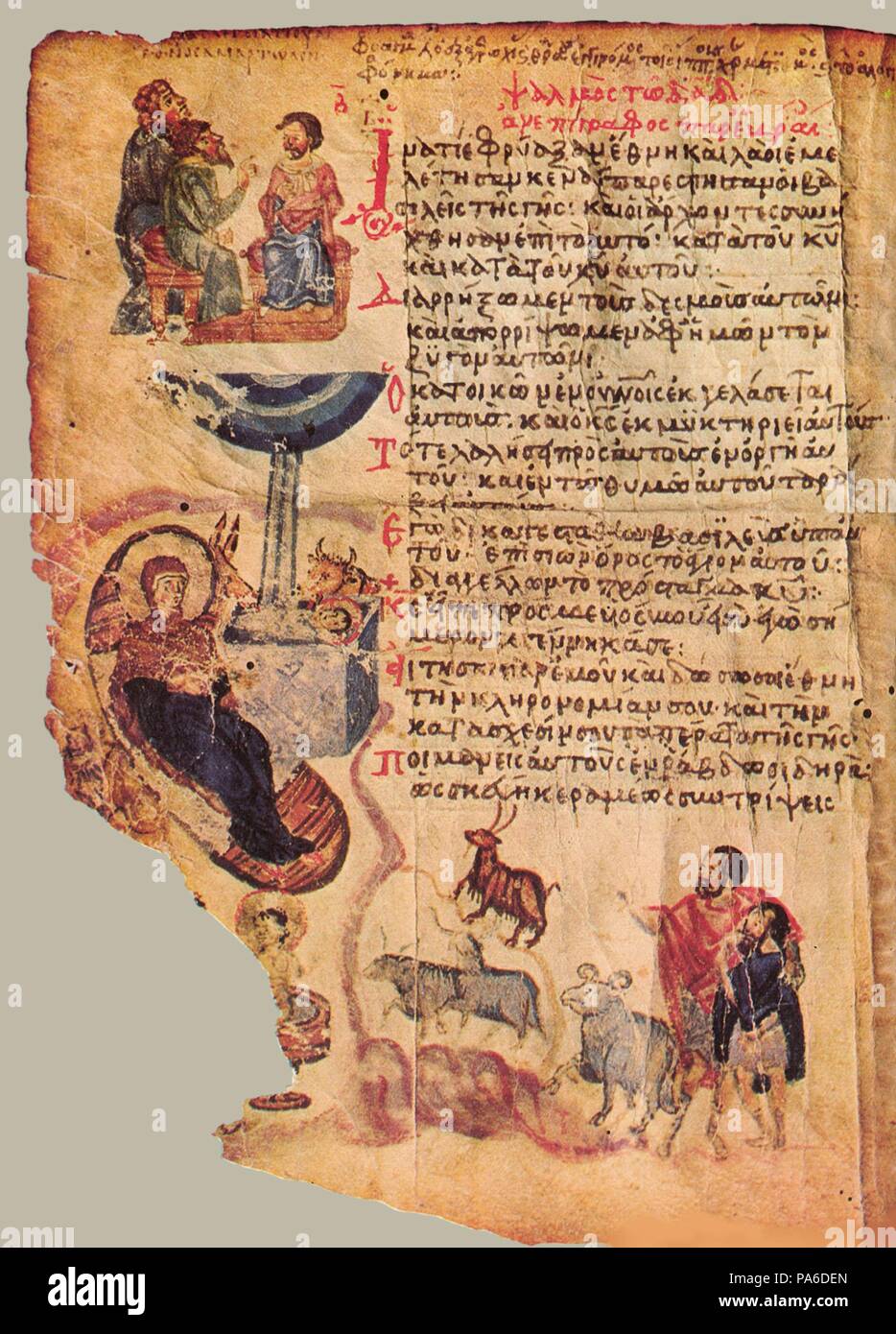 Die Chludov Psalter. Psalm 2. Museum: Staatliches Historisches Museum, Moskau. Stockfoto