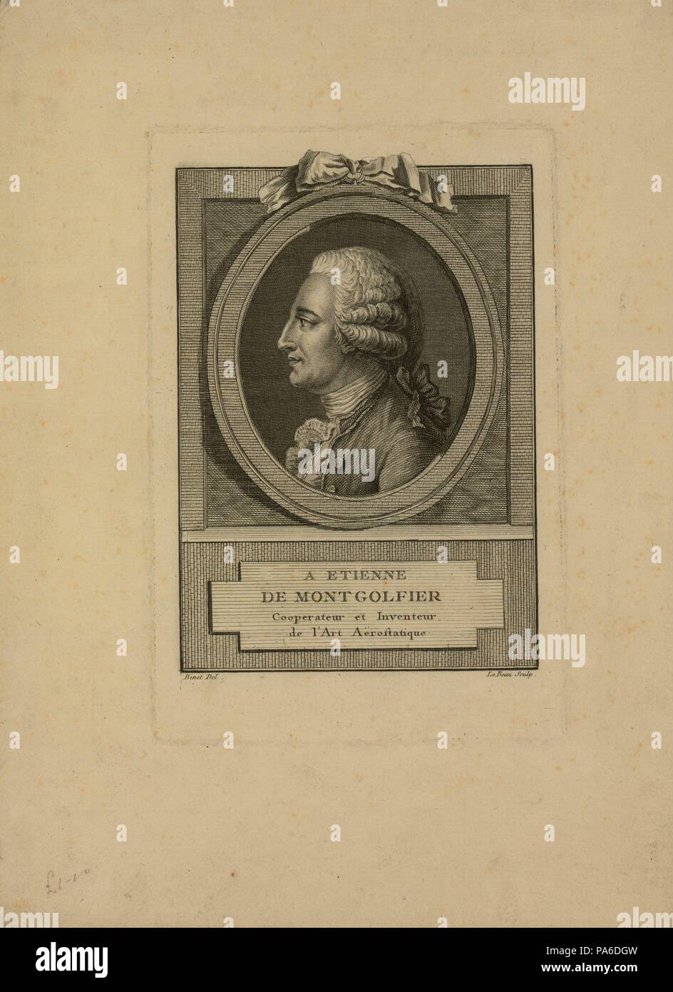 Jacques-Étienne Montgolfier (1745-1799). Museum: private Sammlung. Stockfoto
