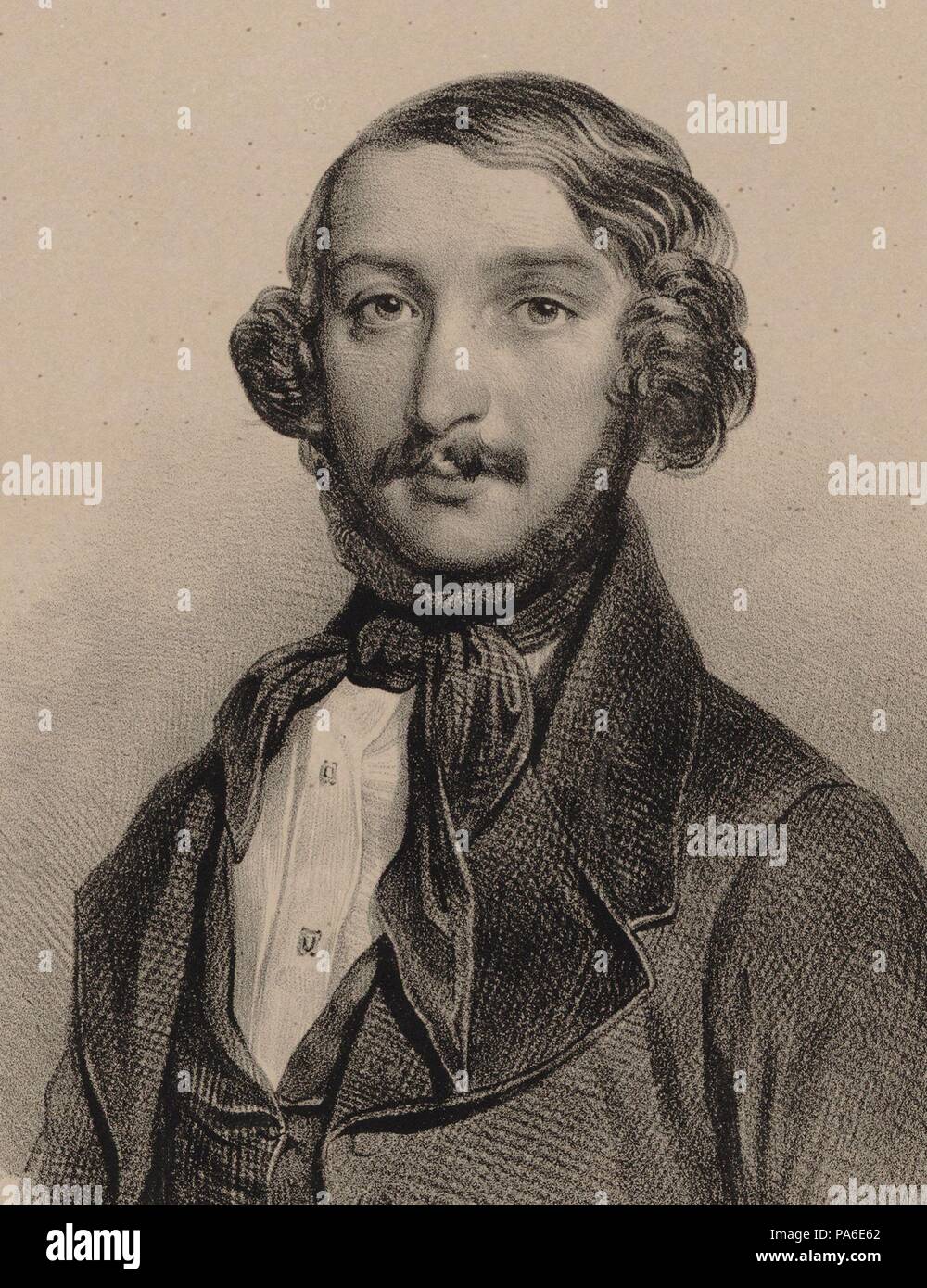 Portrait des Komponisten Heinrich Wilhelm Ernst (1814-1865). Museum: private Sammlung. Stockfoto