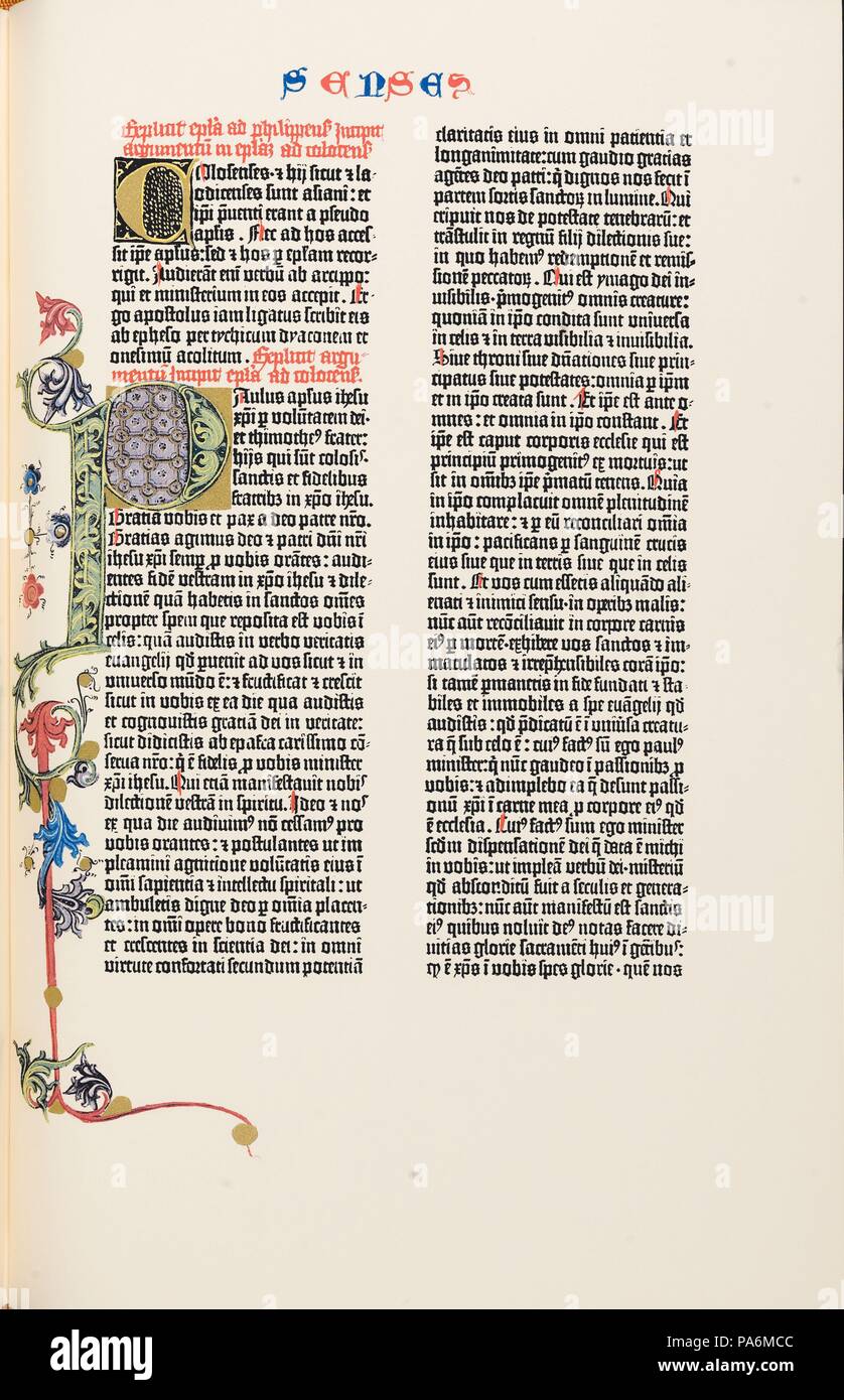 Die Gutenberg-bibel. Museum: Universität Göttingen. Stockfoto