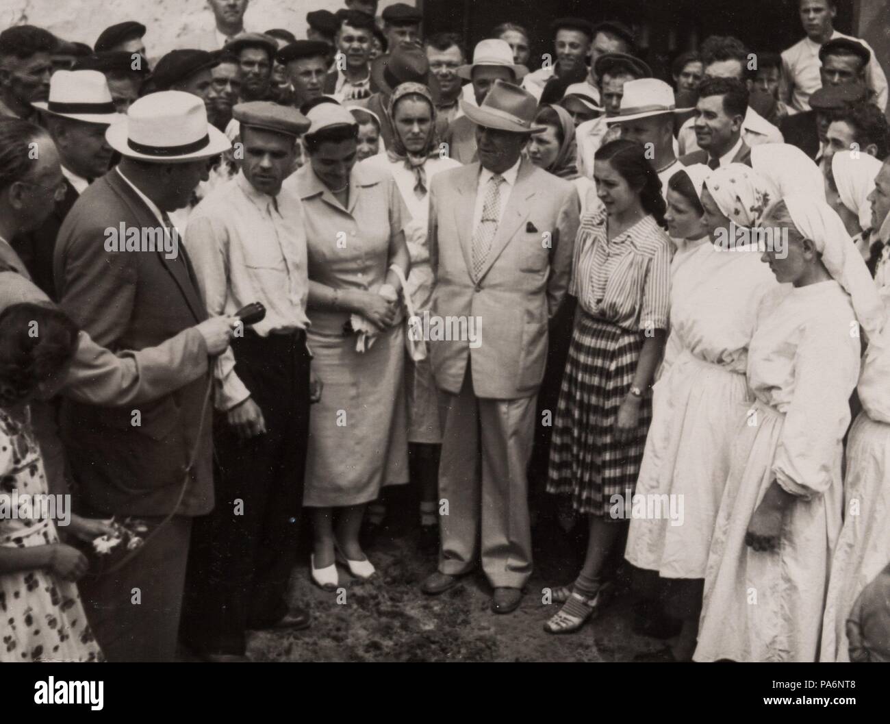 Josip Broz Tito bei seinem Staatsbesuch in Kiew, Juni 1956. Museum: private Sammlung. Stockfoto