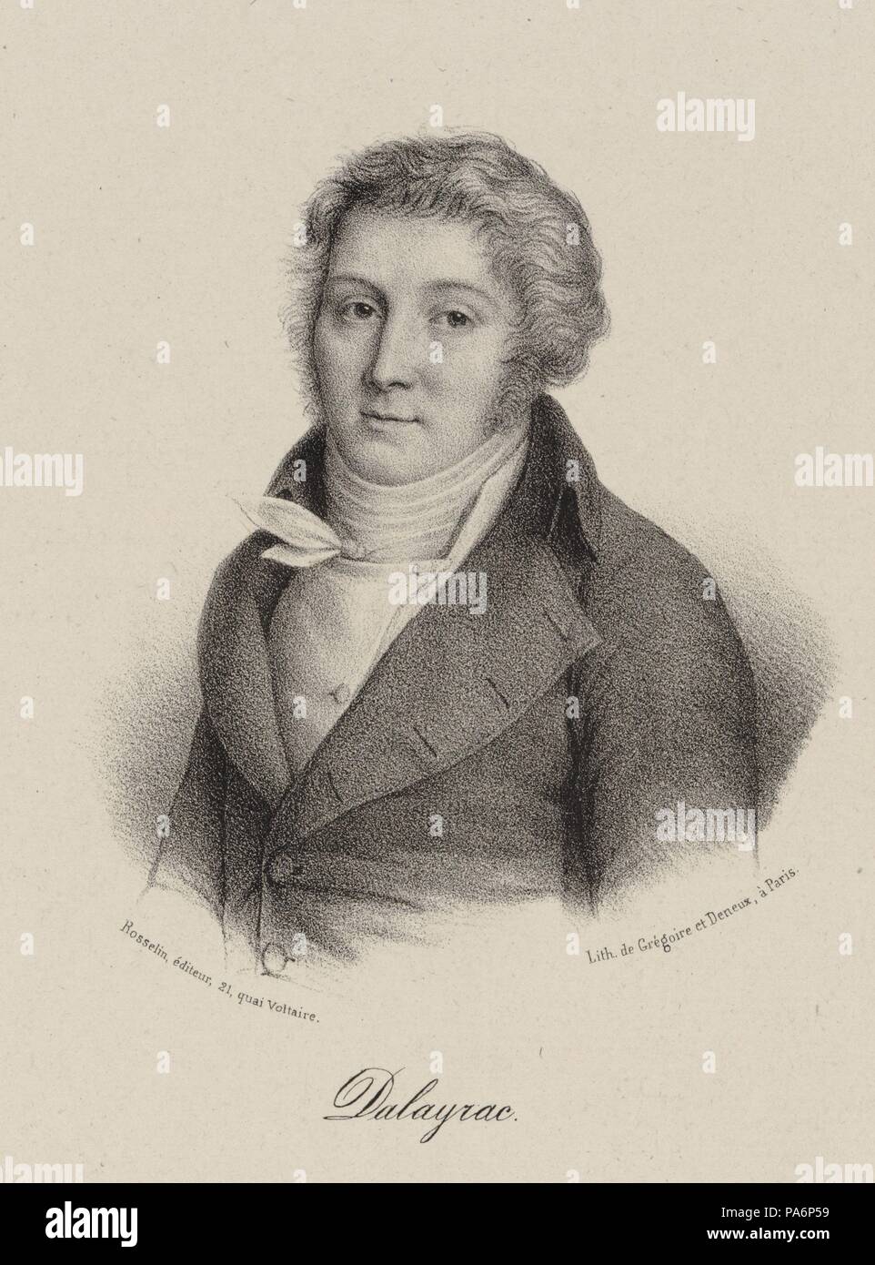 Portrait des Komponisten Nicolas Dalayrac (1753-1809). Museum: private Sammlung. Stockfoto