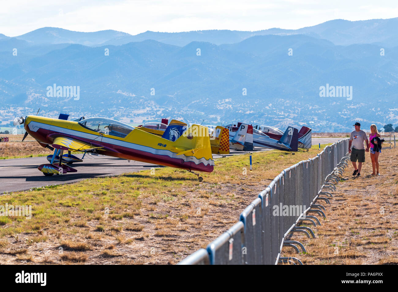Van's Aircraft RV-8; Harriett Alexander Feld; Air Show; Salida, Colorado, USA Stockfoto