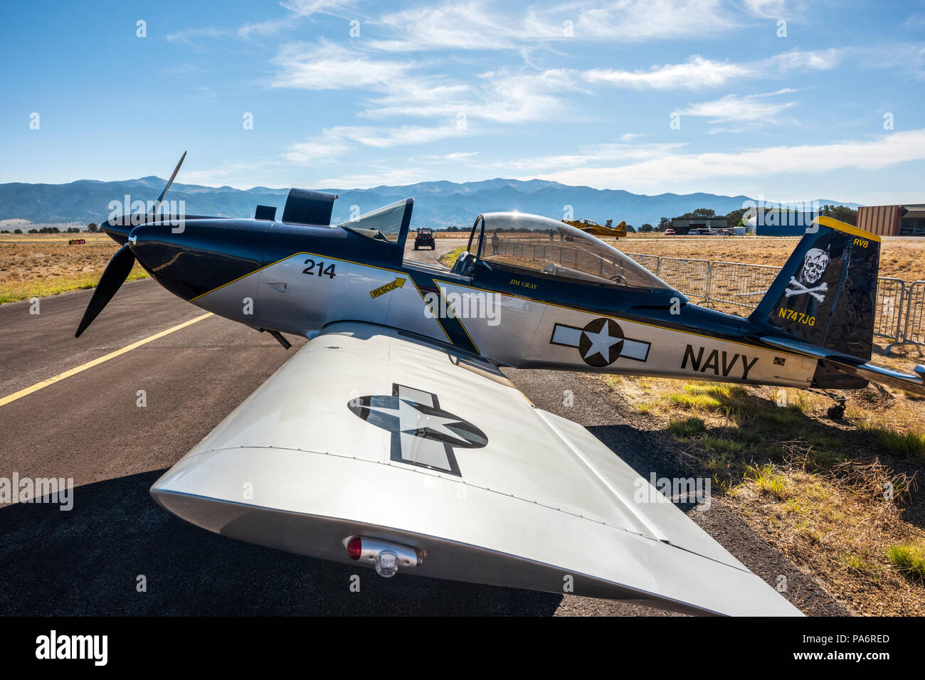 Van's Aircraft RV-8; Harriett Alexander Feld; Air Show; Salida, Colorado, USA Stockfoto