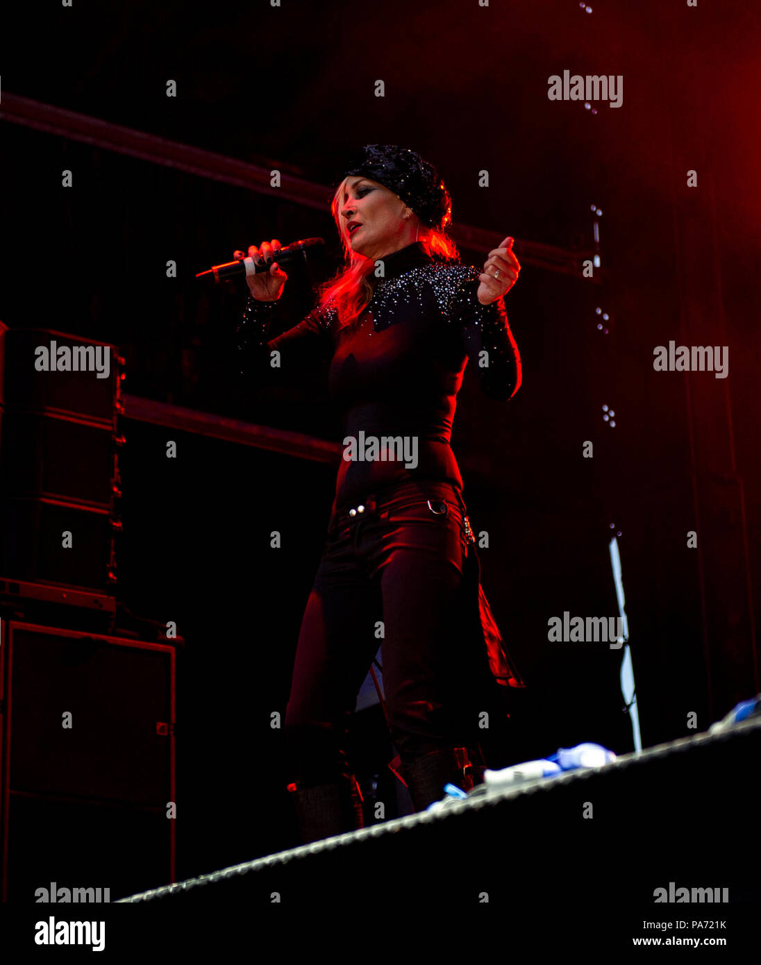 Edinburgh, Midlothian, Großbritannien. 20,07, 2018. Bilder: Die 80er Jahre Mädchenband Bananarama spielt auf der Esplanade des Edinburgh Castle.Quelle: Alamy/Ian Jacobs Stockfoto