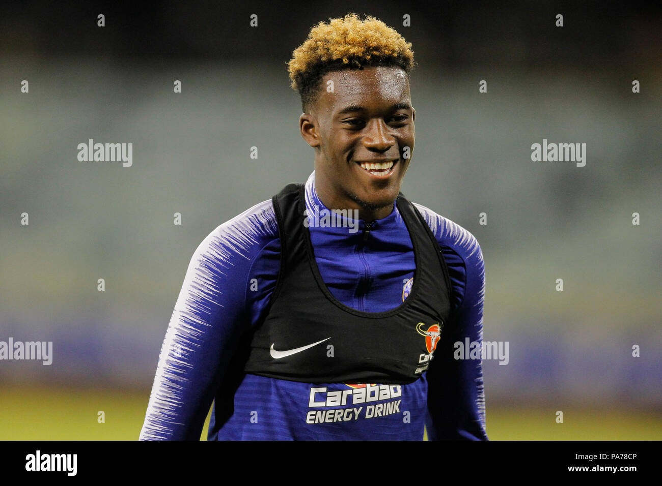 Das waca, Perth, Australien. 21. Juli 2018. Chelsea vor Jahreszeit Tour durch Australien, offenen Training; Callum Hudson-Odoi von Chelsea Uhren auf während der Ausbildung Quelle: Aktion plus Sport/Alamy leben Nachrichten Stockfoto