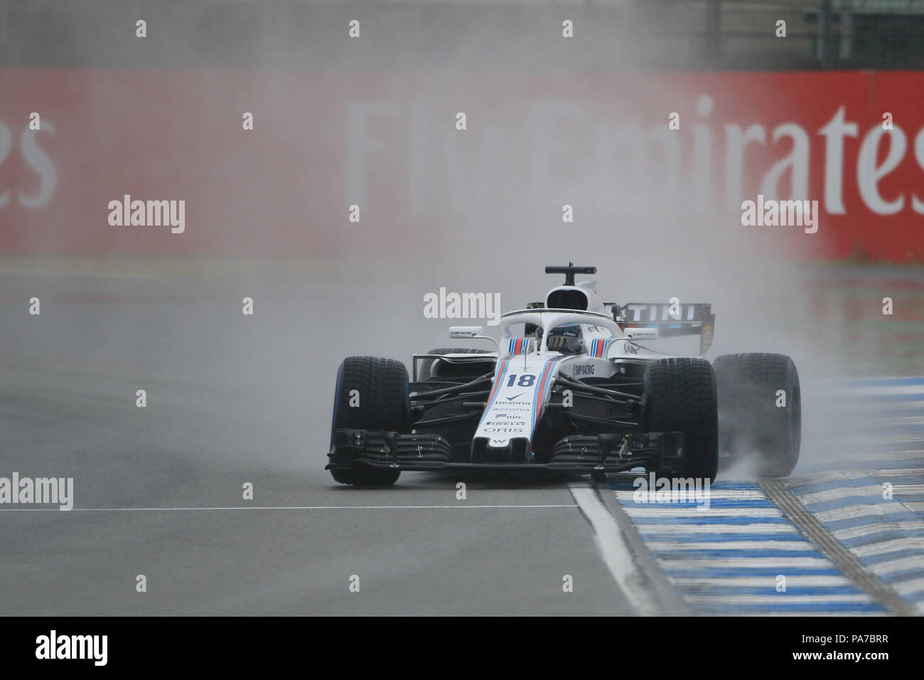 Hockenheimring, Hockenheim, Deutschland. 21. Juli 2018. Deutsche Formel 1 Grand Prix, der Qualifikation; Williams Martini Racing, Lance Spaziergang Credit: Aktion plus Sport/Alamy leben Nachrichten Stockfoto