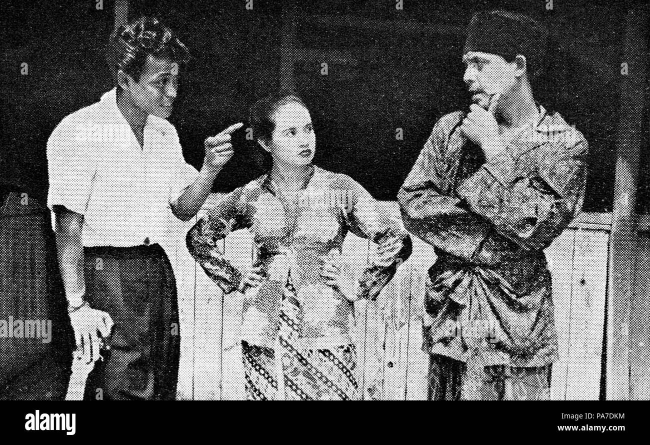 229 Szene aus Jakarta Bukan Hollywood Film Varia 2.3 (März 1955), p 28. Stockfoto