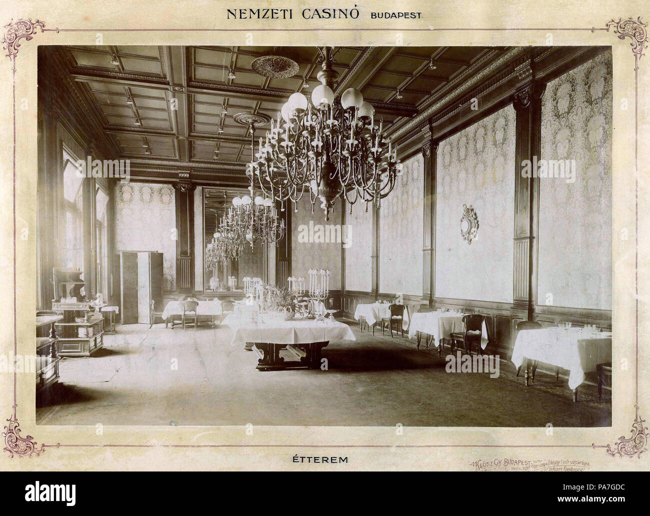 85A Nemzeti Casino (cziráky - palota) étterme. - Budapest, Fortepan 83093 Stockfoto